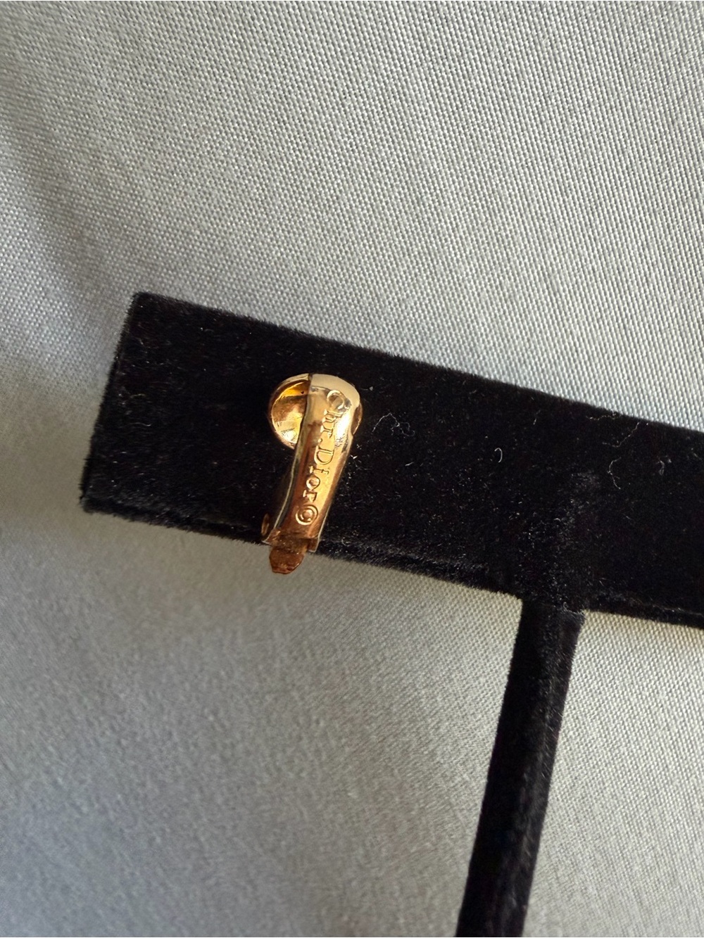 Dior Gold-Tone Knot Stud Earrings with Crystal Accents - Women Jewelry - Picture 4 of 9